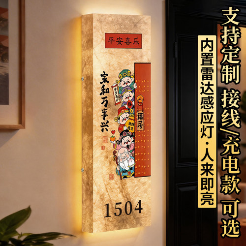 杜邦纸发光门牌，支持定制