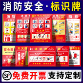 消防安全标识牌消火栓柜门设备器材使用方法说明温馨提示贴纸定制室内灭火器放置点门箱警示警告指示标志定做