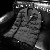 2025冬季新款超柔面料西装羽绒服90白鸭绒9825-P255，男装羽绒服，钱塘6023