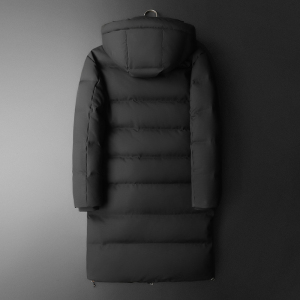 2025冬季新款TR面料长款连帽羽绒服加厚90白鸭绒9831-P425平铺图片