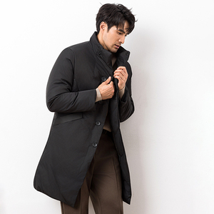 2025冬季主推男士中长款白鸭绒羽绒服1001-P280模特长期有货图片