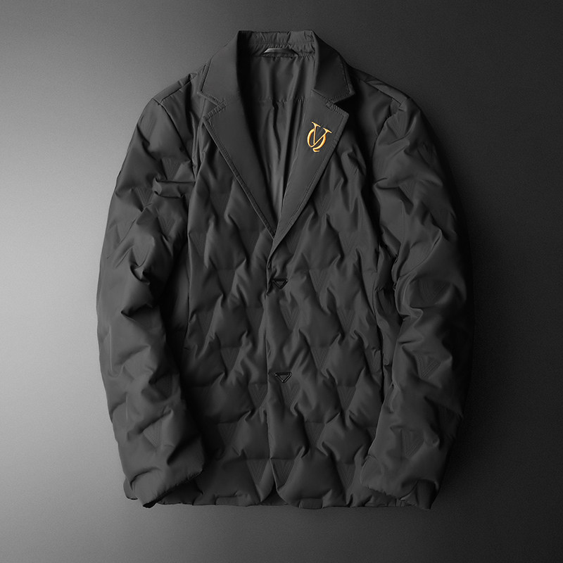 2025冬季新款西装羽绒服90白鸭绒外套9826-P245平铺,男装西服套装,钱塘6023