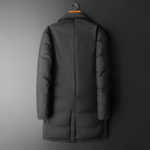 超柔超轻2025冬季新款西装领中长款羽绒服男 9827-P325 平铺图片