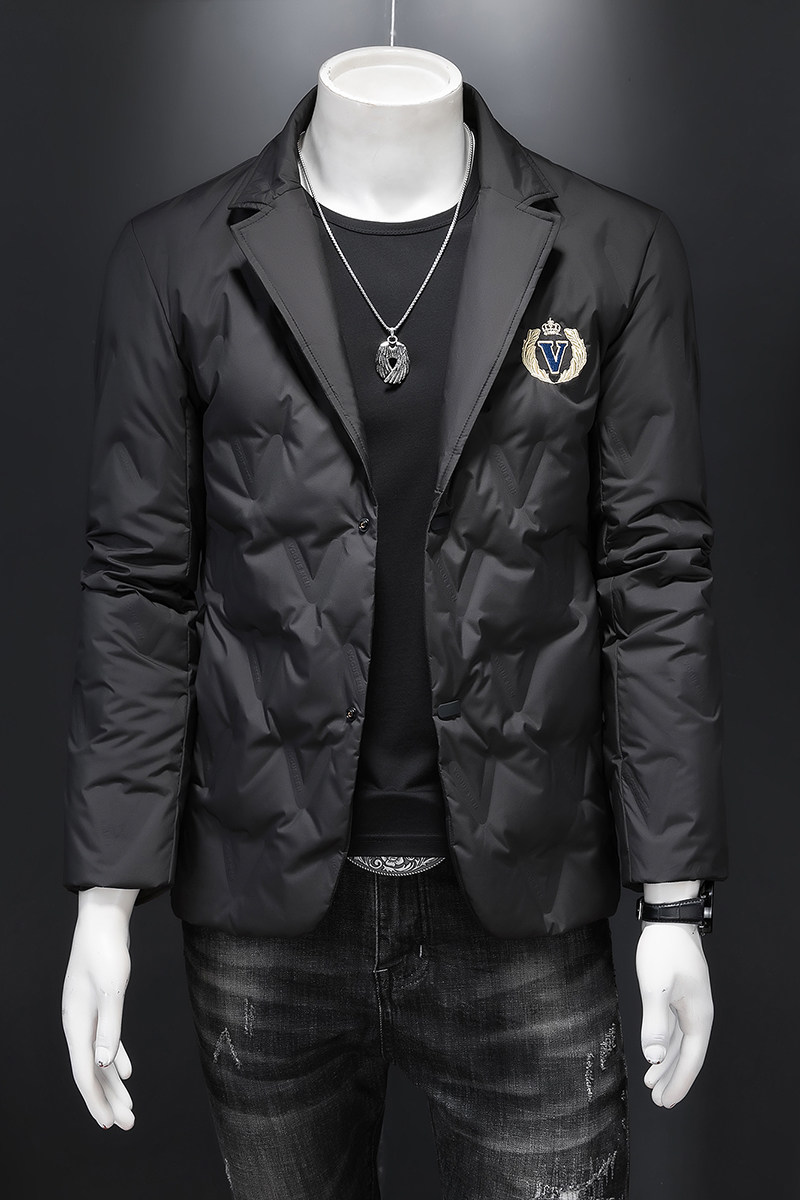 2024冬季新款西装领刺男士90白鸭绒羽绒服8896-P245有视频假模,男装羽绒服,钱塘6023