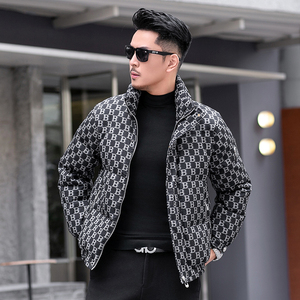 2025冬季立领加厚新款男士90白鸭绒羽绒服9807-P295模特图片