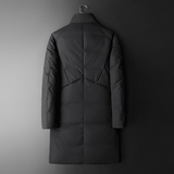 2025冬季主推男士立领中长款白鸭绒羽绒服1001-P280长期有货，男装羽绒服，钱塘6023