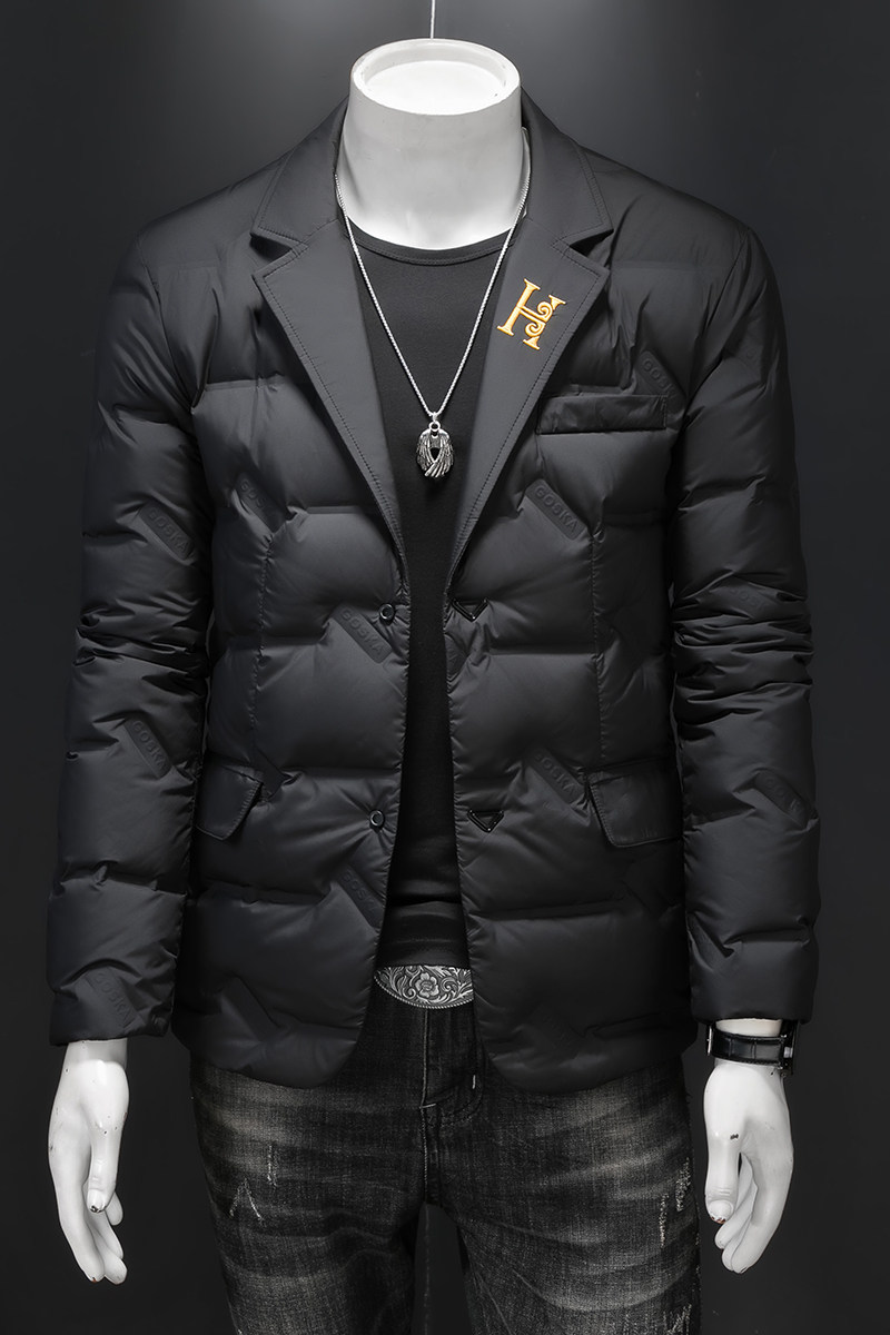 2025冬季新款超柔面料西装羽绒服90白鸭绒9825-P255假模,男装西服套装,钱塘6023