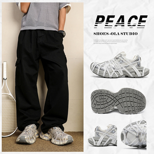 鞋子男鞋男款2026新款今年流行爆款潮流休闲男生猎谷增高老爹鞋子