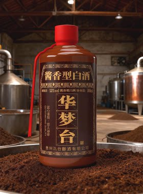 华梦台·贵州纯粮食酿造酱香白酒53度500ml（整箱6瓶）3