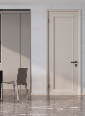 梦天木作 卧室门室内门水漆环保 简约欧式实木复合门 山海4M21