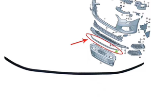 适配奥迪新款A6L C8 19-23款 保险杠扰流板 保险杠盖板下胶条
