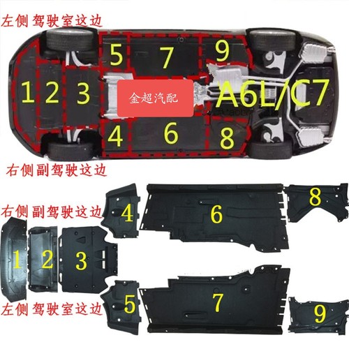 适配奥迪A6L C7 12-18年变速箱发动机下护板车身底护板底盘车护板