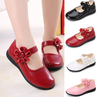 儿童鞋女童皮鞋春秋2025新款公主鞋黑色中大童软底单鞋学生演出鞋