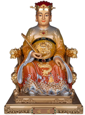 贴金定福灶君司命黄铜灶王爷