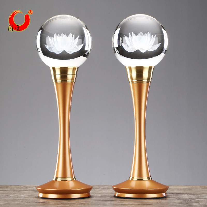 七彩水晶莲花灯供佛灯