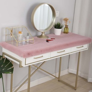 梳妆台毛毛垫毛绒垫子桌面兔毛短毛床头柜桌垫化妆台桌布装饰垫