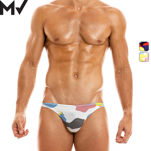 MODUS VIVENDI 时尚迷彩低腰柔软高叉男士三角内裤02013