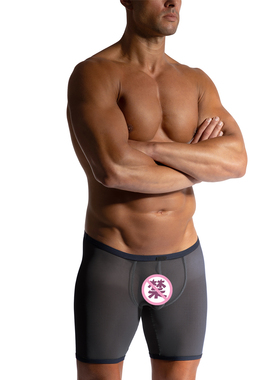 MANSTORE 性感柔软丝滑舒适透视复古低腰男士平角内裤 2-12651