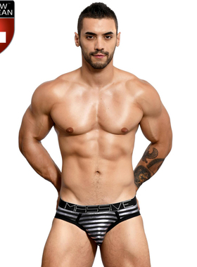 【现货】Andrew Christian立体囊袋金属条纹男士三角内裤AC90973