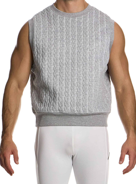 MODUS VIVENDI 编织复古运动男士背心 修身经典柔软透气 33532