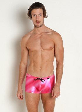 MANSTORE 低腰性感速干闪耀渐变男士平角泳裤 柔软舒适丝滑 12284