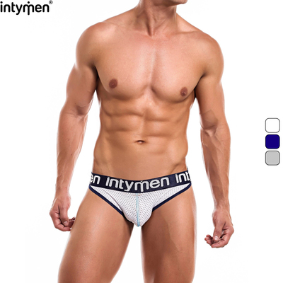 立体囊袋网眼U凸高弹三角内裤