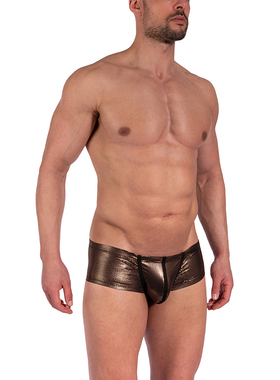 MANSTORE 立体囊袋复古闪耀渐透气丝滑低腰男士平角内裤 2-12372