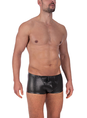 MANSTORE 低腰性感蛇纹仿皮U凸男士平角内裤 柔软舒适丝滑 12243