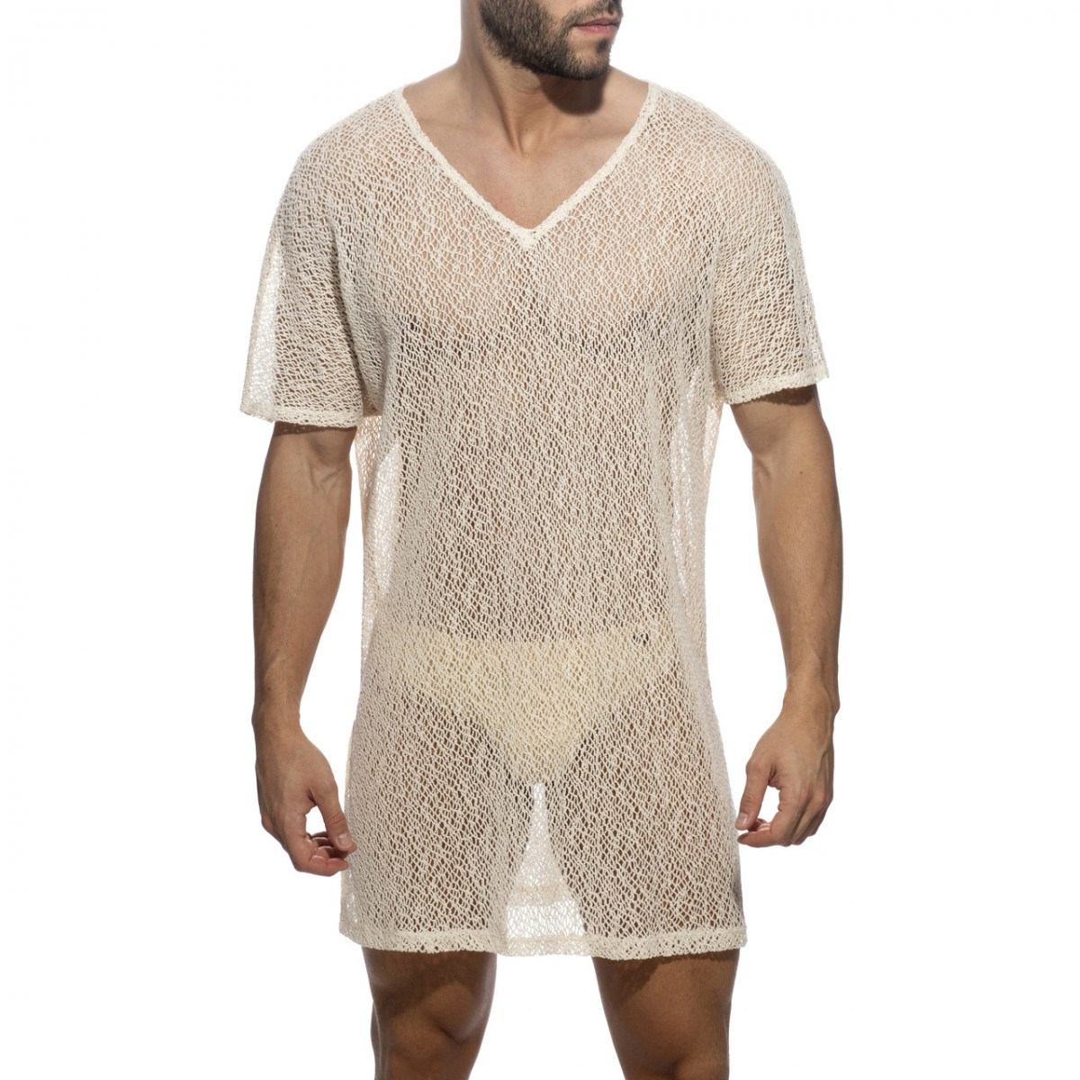 ADDICTED 柔软舒适透气透视复古奢华修身休闲运动男士T恤 AD1267