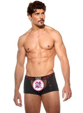 GREGG HOMME 立体囊袋网纱拉链玫瑰低腰性感男士平角内裤200055