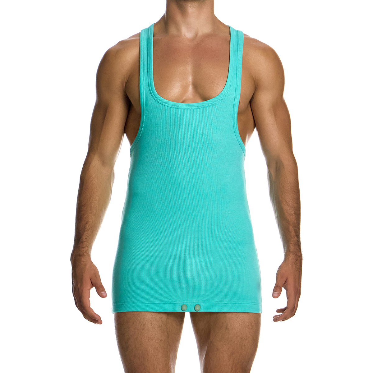 MODUS VIVENDI 按扣连体平角内裤 立体囊袋柔软透气性感 04533