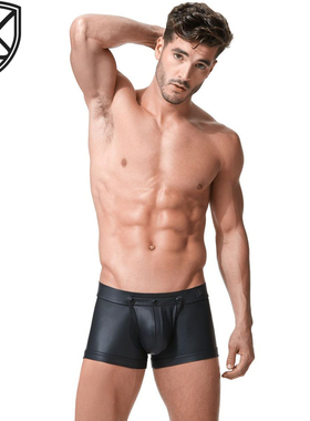 GREGG HOMME 立体囊袋仿皮低腰柔软透气性感男士平角内裤152615