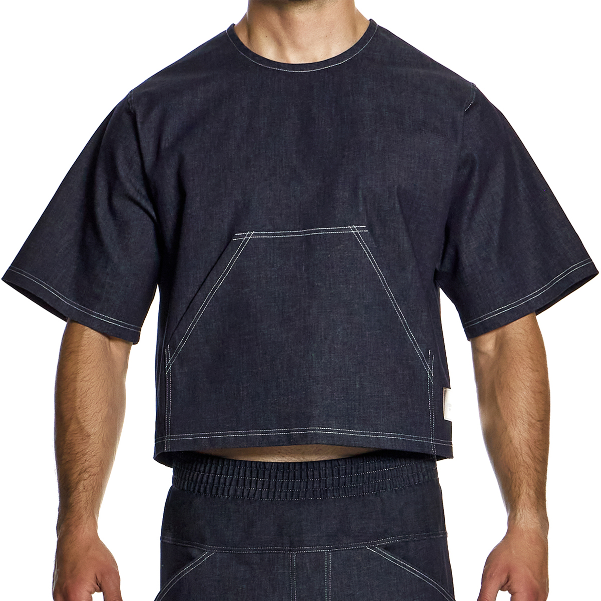 MV个性牛仔性感修身时尚短袖T恤