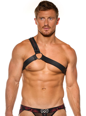 GREGG HOMME 可调节环扣仿皮奢华拉链野狼恋物男士派对肩带200060