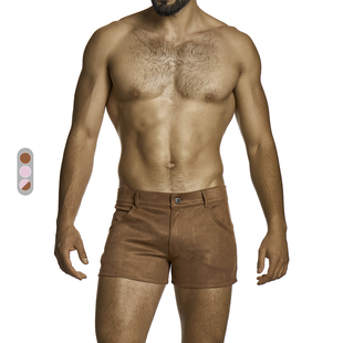 VIVENDI 低腰性感 人造麂皮男士 透气修身 32561 三分短裤 MODUS