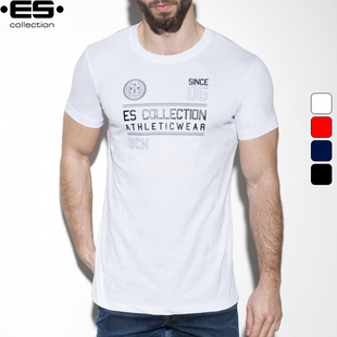 圆领短袖 字母印花柔软透气运动健身男士 T恤TS218 COLLECTION
