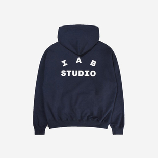 韩国爆款IAB STUDIO新款卫衣潮牌加绒男女秋冬套头连帽外套