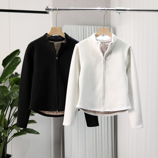 立领双拉链修身 LU系 秋冬女款 轻薄保暖 显瘦外套 90白鹅绒填充