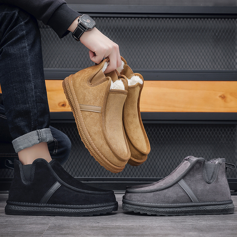 加绒加厚保暖防滑一脚蹬雪地靴