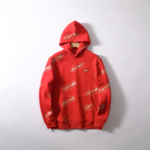 男情侣款 春秋新品 连帽印花刺绣卫衣潮 舒适有型 珠地空气层质感