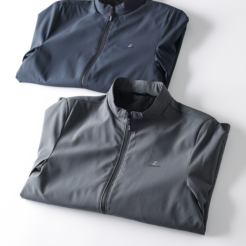 舒适透气抗皱顺滑百搭立领夹克潮