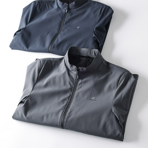 舒适透气抗皱顺滑百搭立领夹克潮