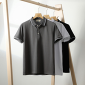 polo衫 凉感桑蚕丝混纺 夏季 男通勤休闲短袖 云感舒适 透气爽滑