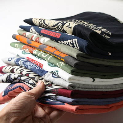 秋季新款男士圆领长袖百搭T恤潮