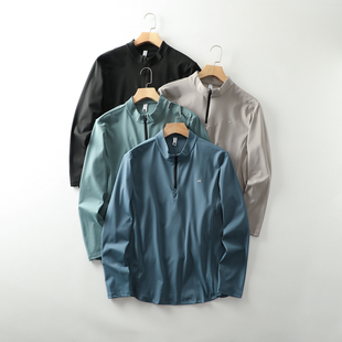 户外半拉链立领长袖 机能综训服 男士 3D立裁 运动T恤 吸湿速干