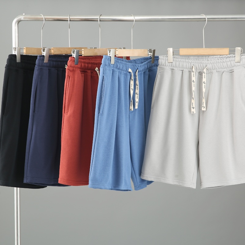 舒适透气鱼鳞毛圈棉针织五分短裤