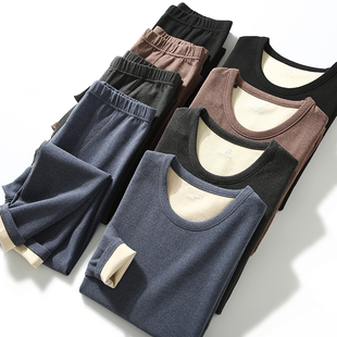 黑科技亲肤双面德绒！温暖亲肤！秋冬男士圆领保暖内衣秋裤套装潮