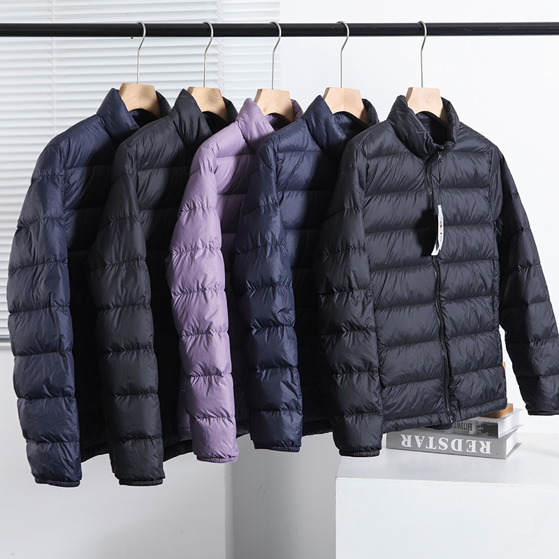 轻盈蓬松保暖90绒立领防风羽绒服