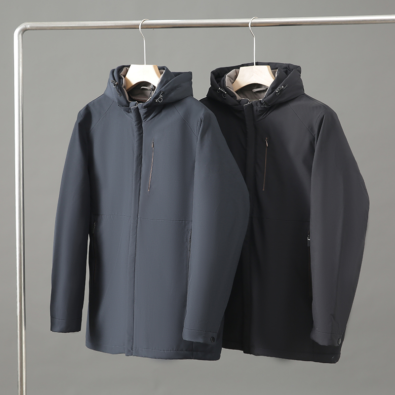 仿金貂绒内胆保暖三合一鹅绒服潮