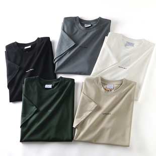 日系简约！高支精梳棉！春夏新款男士时尚硅胶字母圆领短袖T恤衫